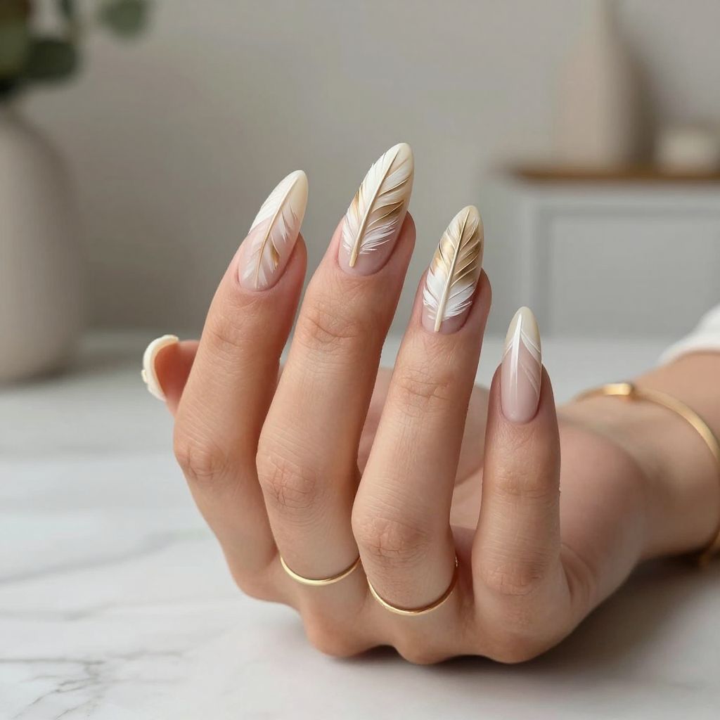 Feather Plume Dimensional Nails