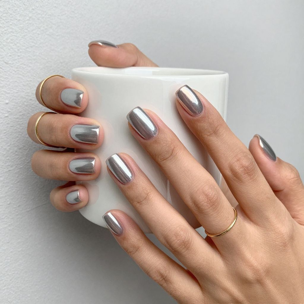 Mirror Powder Reflection Nails