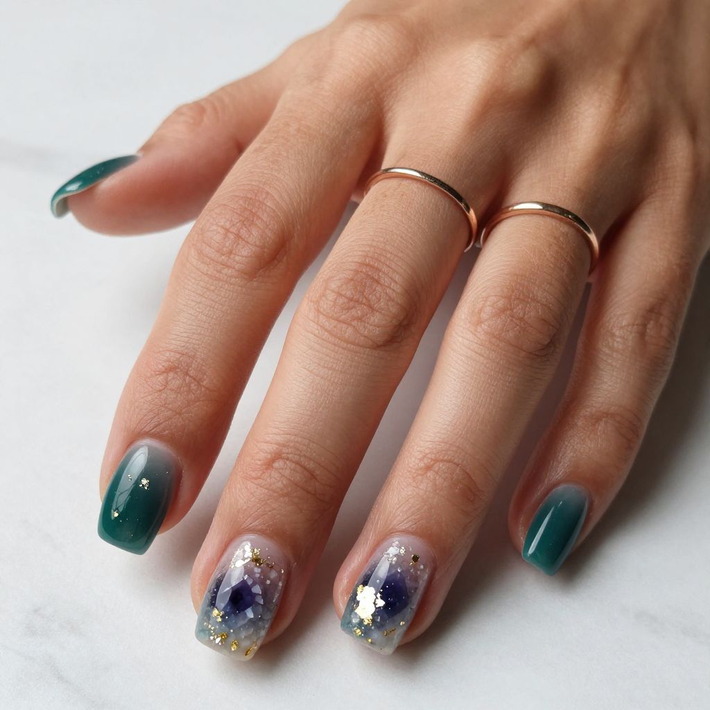 Crystalline Geode Stack Nails
