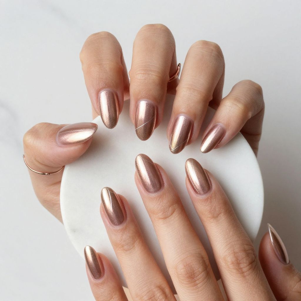 Liquid Chrome Metallic Nails