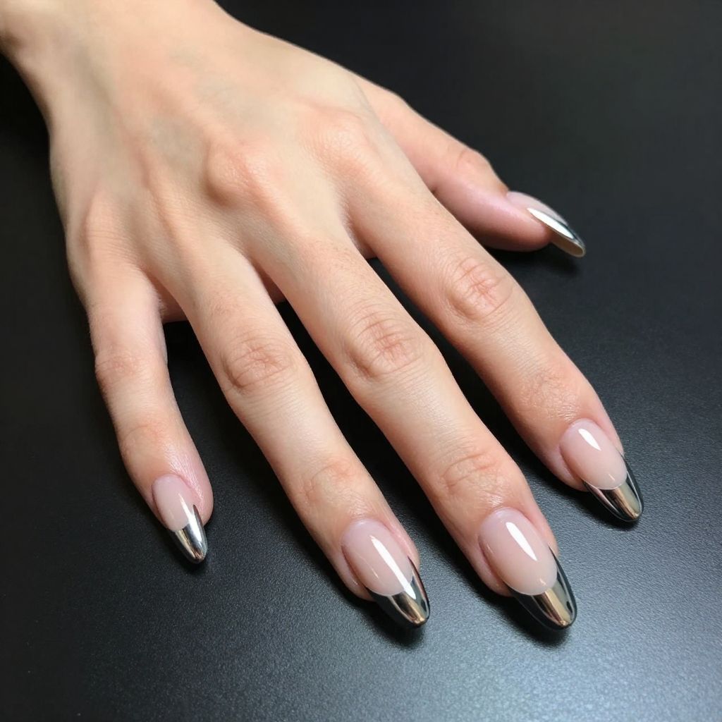 Acrylic French Tip nail idea 10