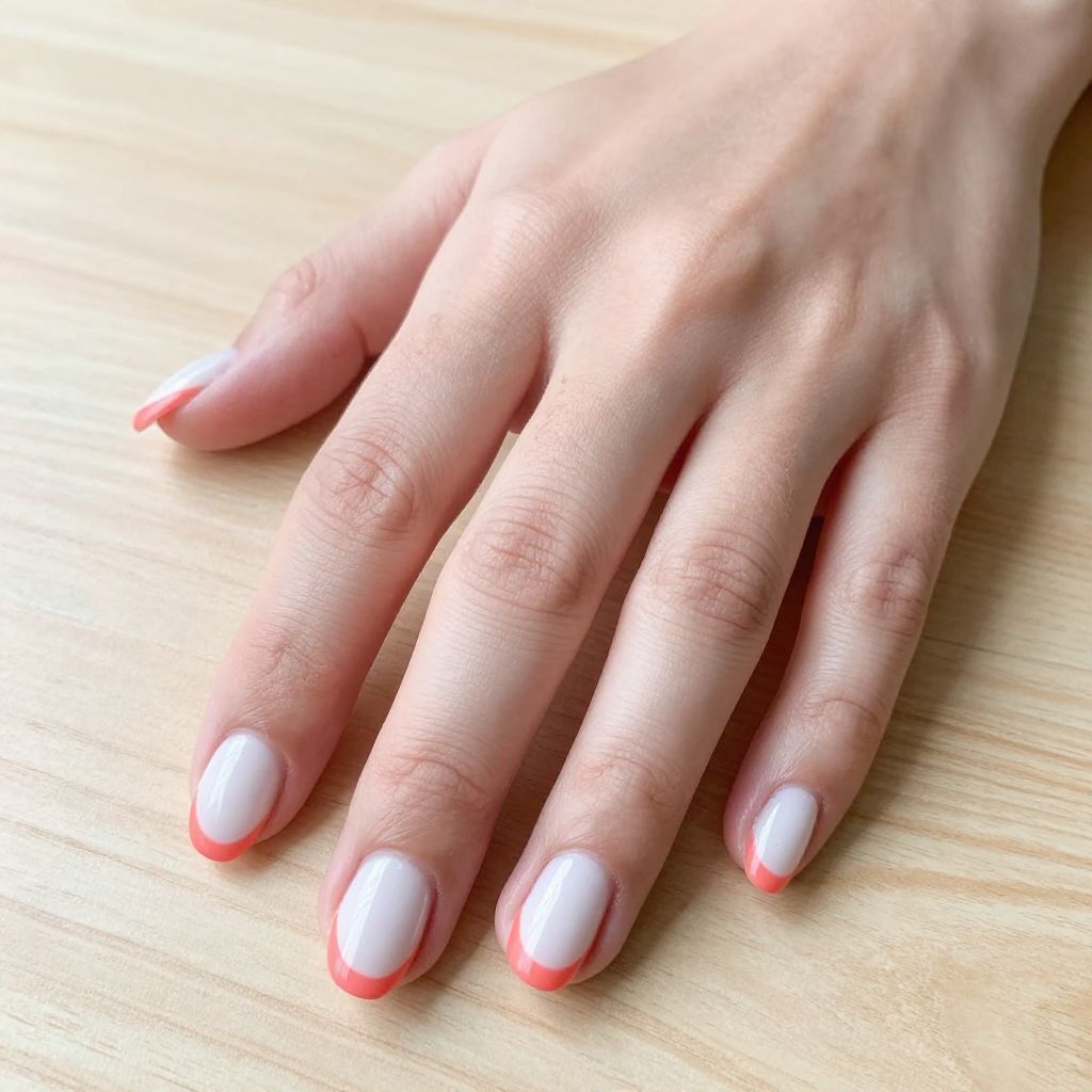 Acrylic French Tip nail idea 11
