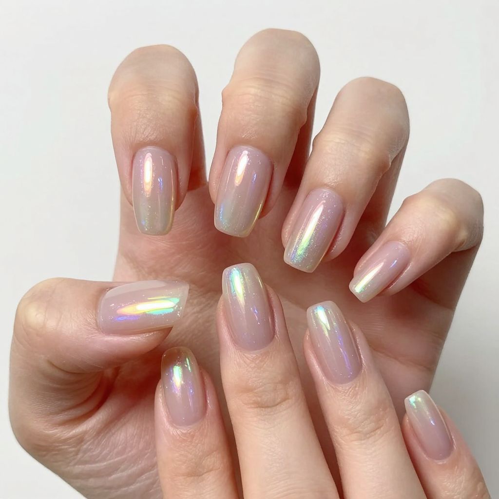 Acrylic French Tip nail idea 12