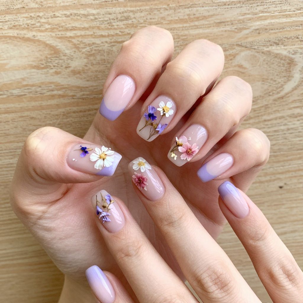 Acrylic French Tip nail idea 14