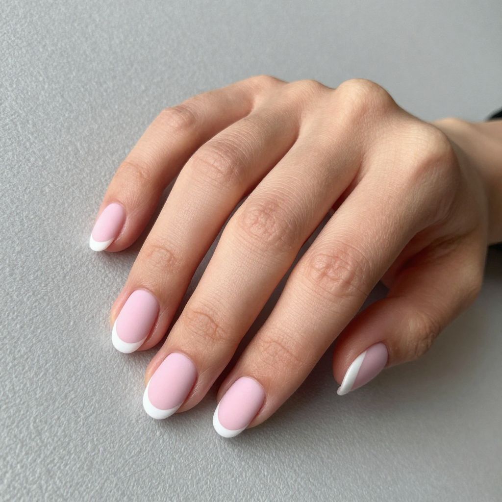 Acrylic French Tip nail idea 6