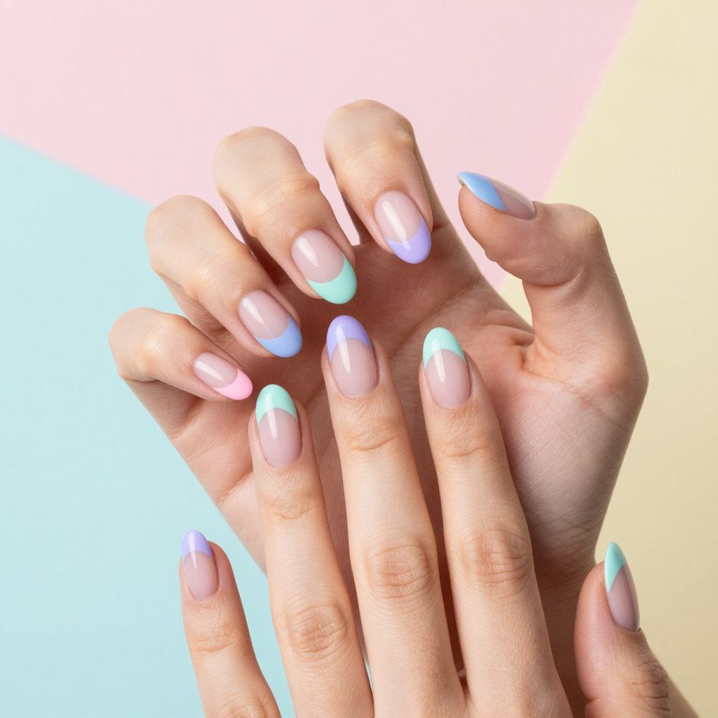 Acrylic French Tip nail idea 7