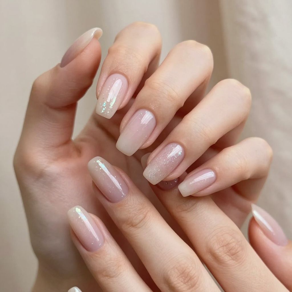 Short acrylic nails idea 1