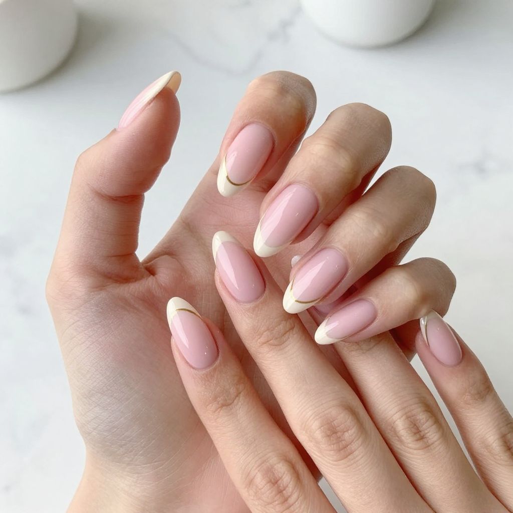 Short acrylic nails idea 3