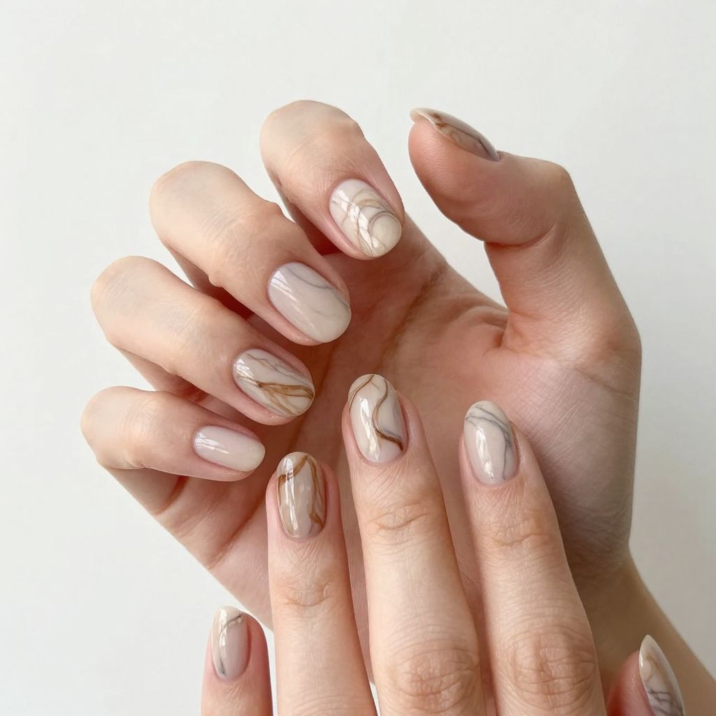 Short acrylic nails idea 4