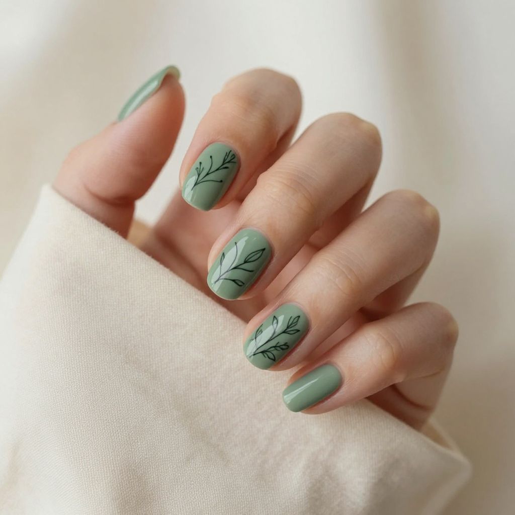 Short acrylic nails idea 6