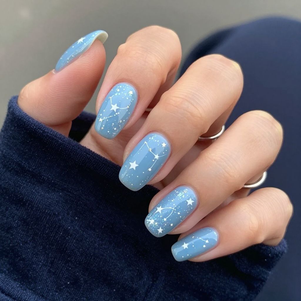 Baby Blue Nail Designs 15