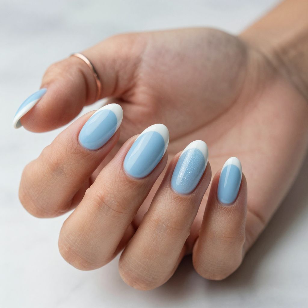 Baby Blue Nail Designs 7