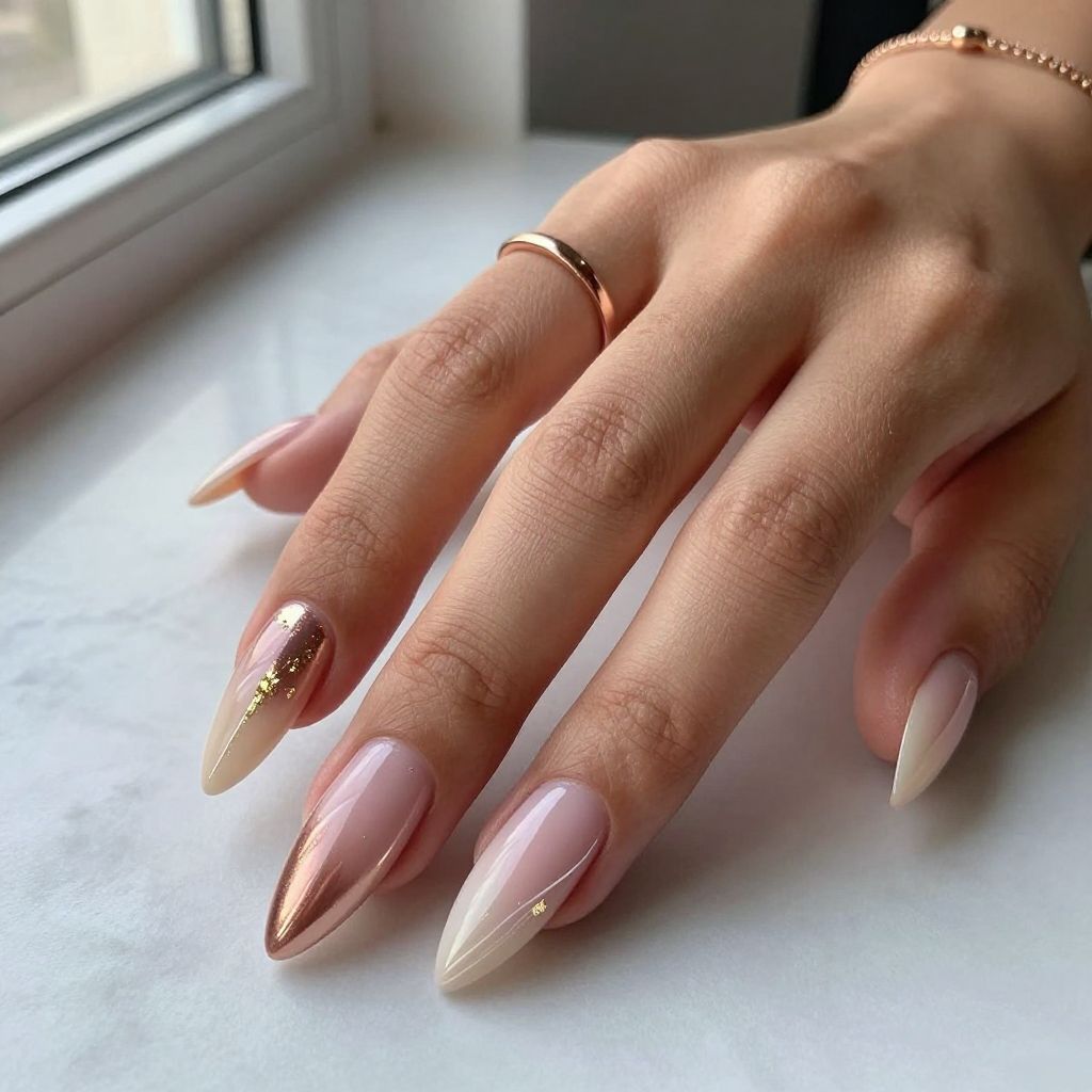 Rose Gold Ombre Dream Nails