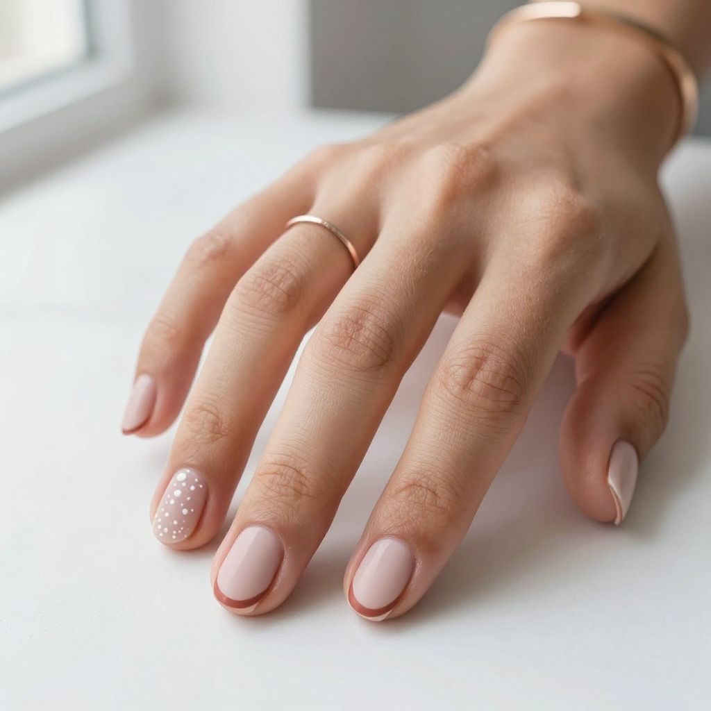 Minimalist Cake Slice Nails