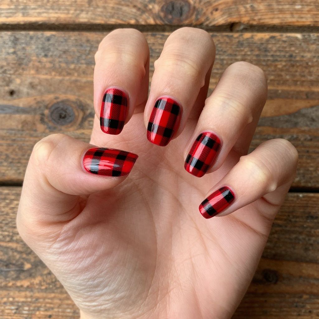 Black and red nail idea 12