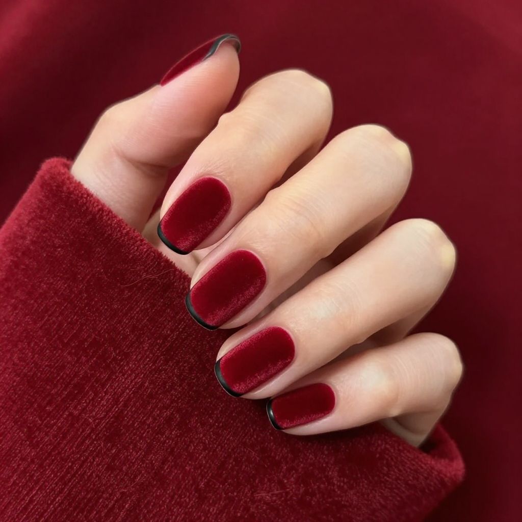 Black and red nail idea 9
