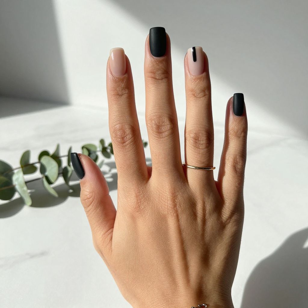 Black nail design 2