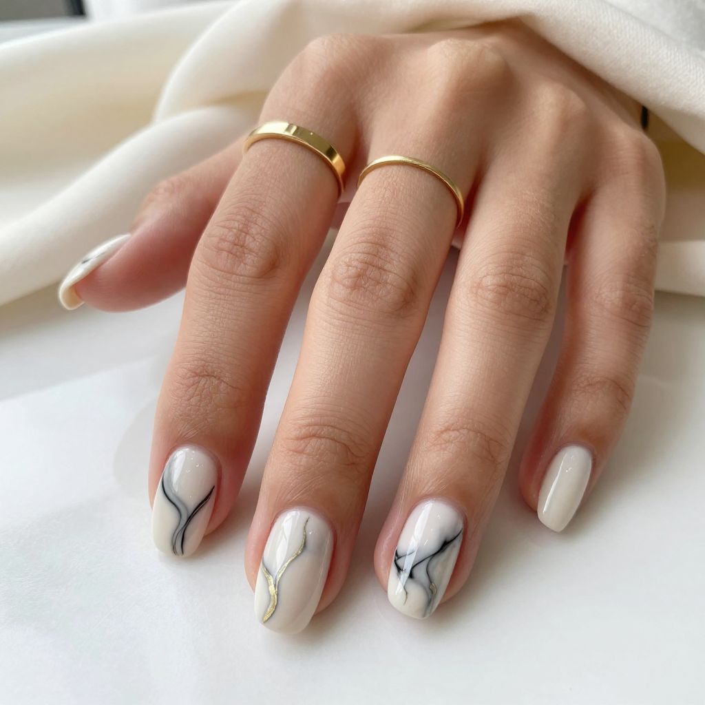 Black nail design 4