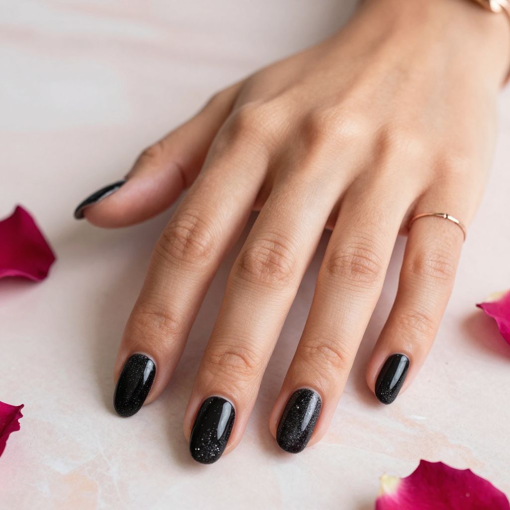 Black Valentine Nail Designs 14