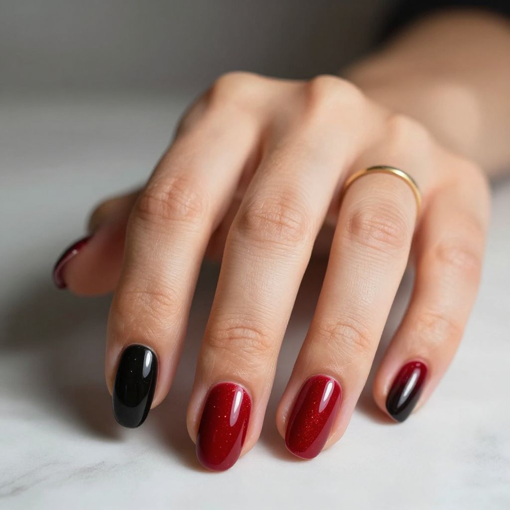 Black Valentine Nail Designs 3