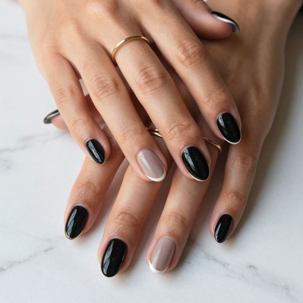 Black Valentine Nail Designs 8