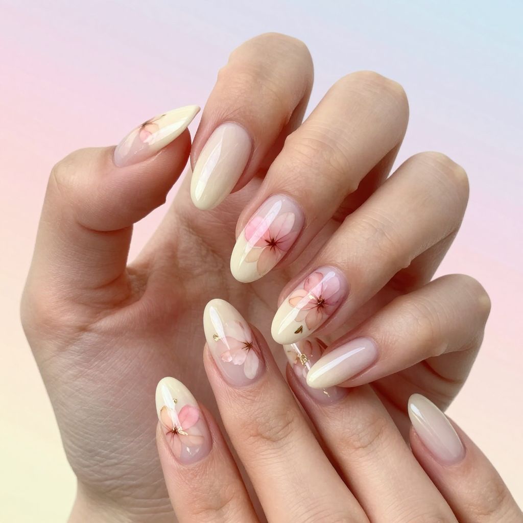 Blooming Gel Nail Designs nail idea 1