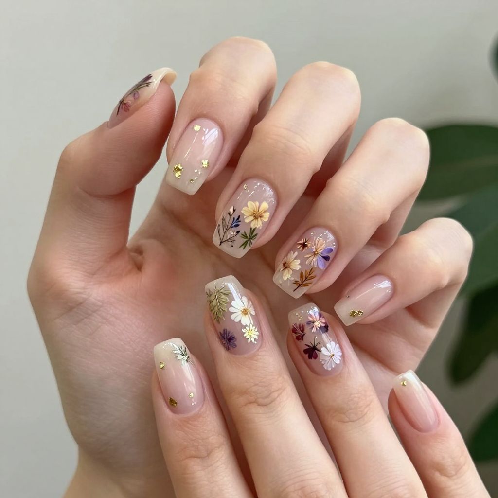Blooming Gel Nail Designs nail idea 7