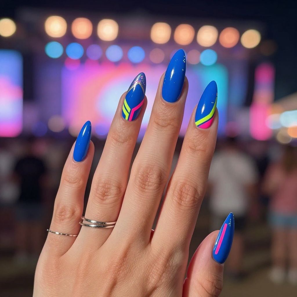 Electric Blue with Neon Accents