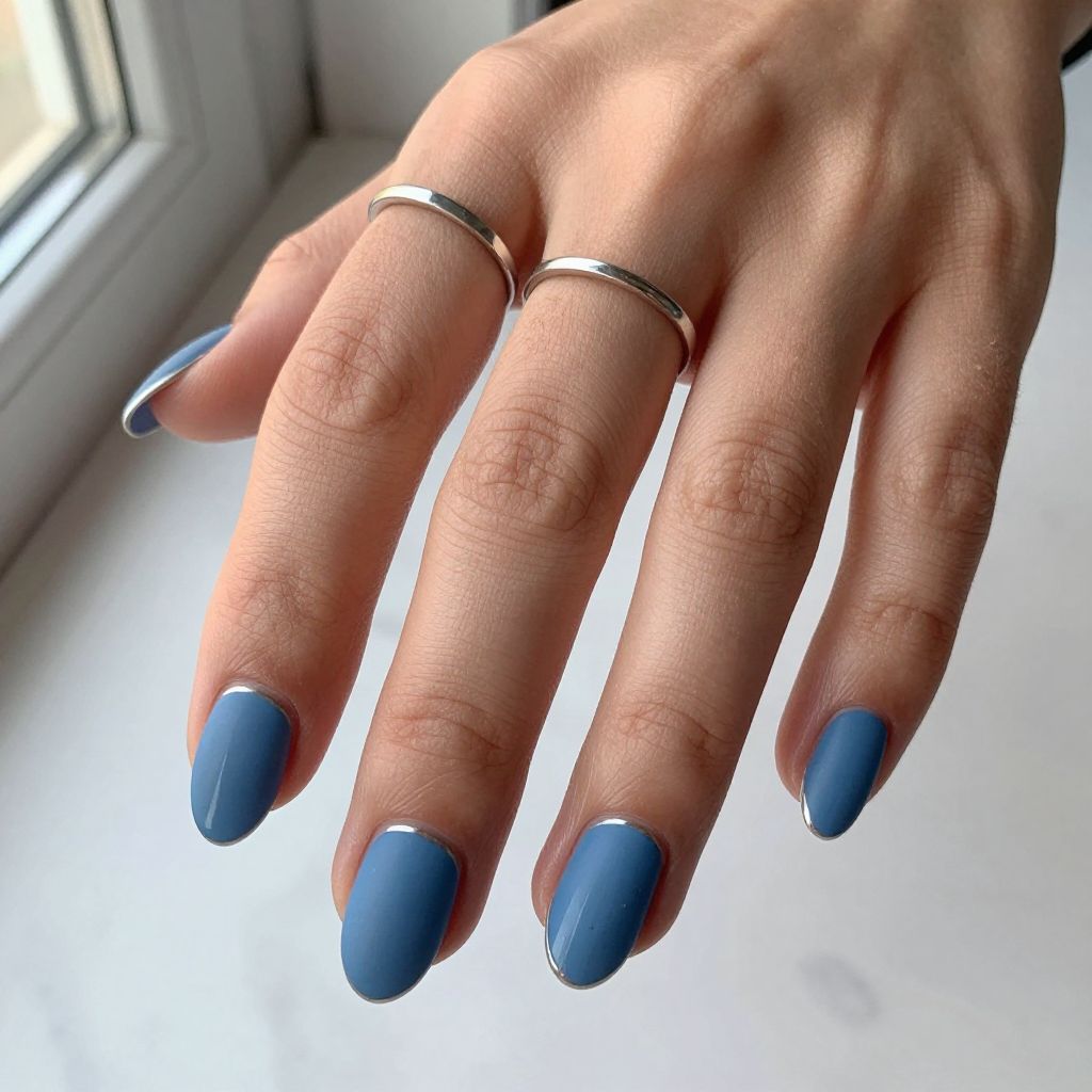 Steel Blue with Matte and Glossy Mix