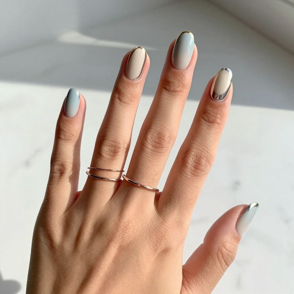 Powder Blue with Chrome Tips