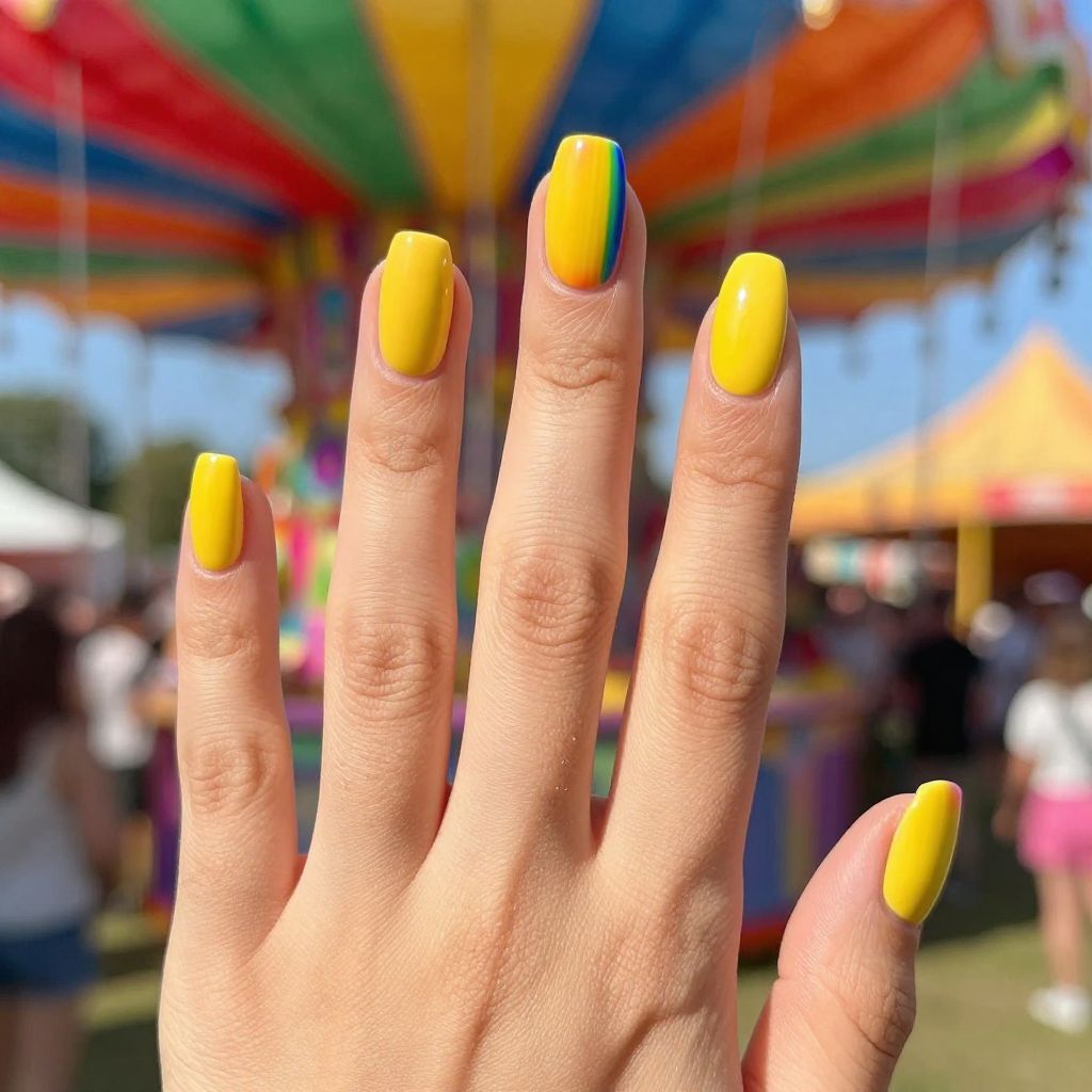 Bright Spring nail idea 15
