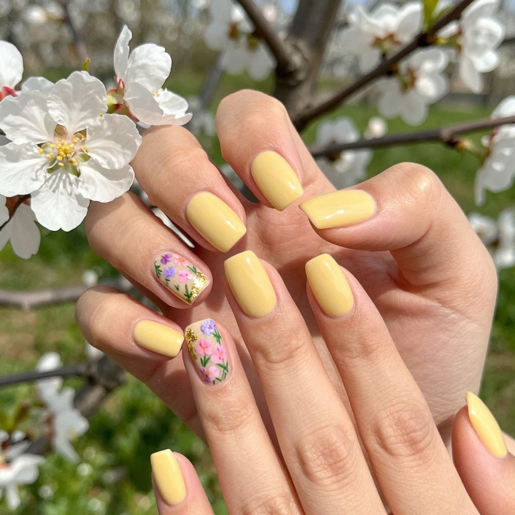 Bright Spring nail idea 5