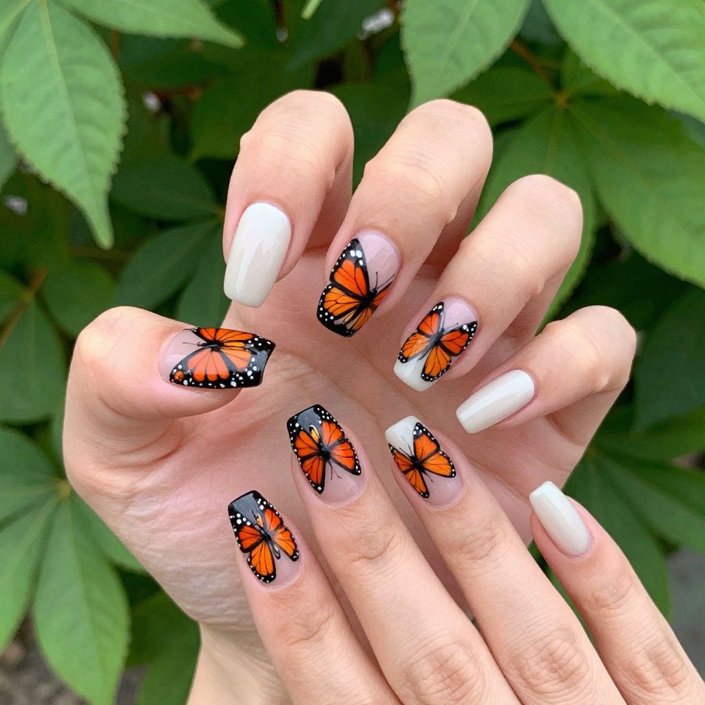 Butterfly nail idea 11