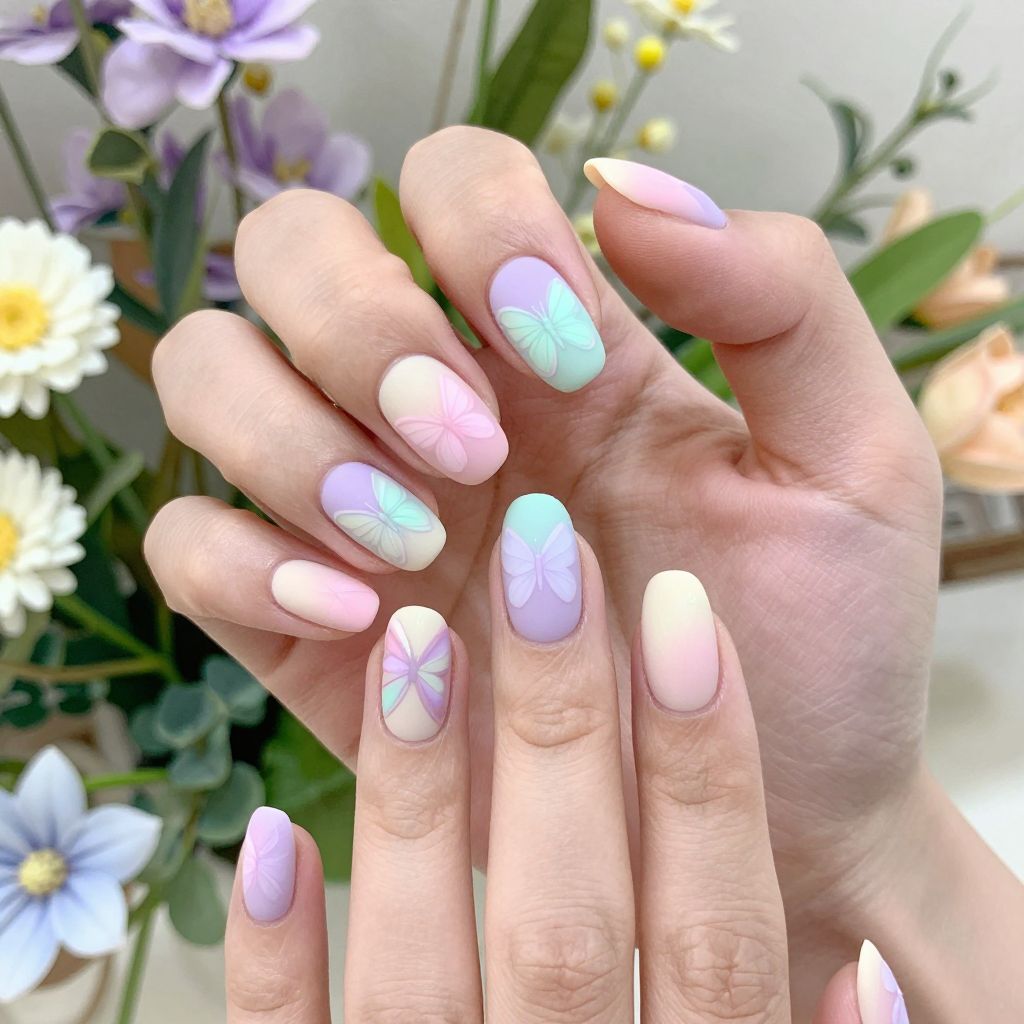 Butterfly nail idea 12