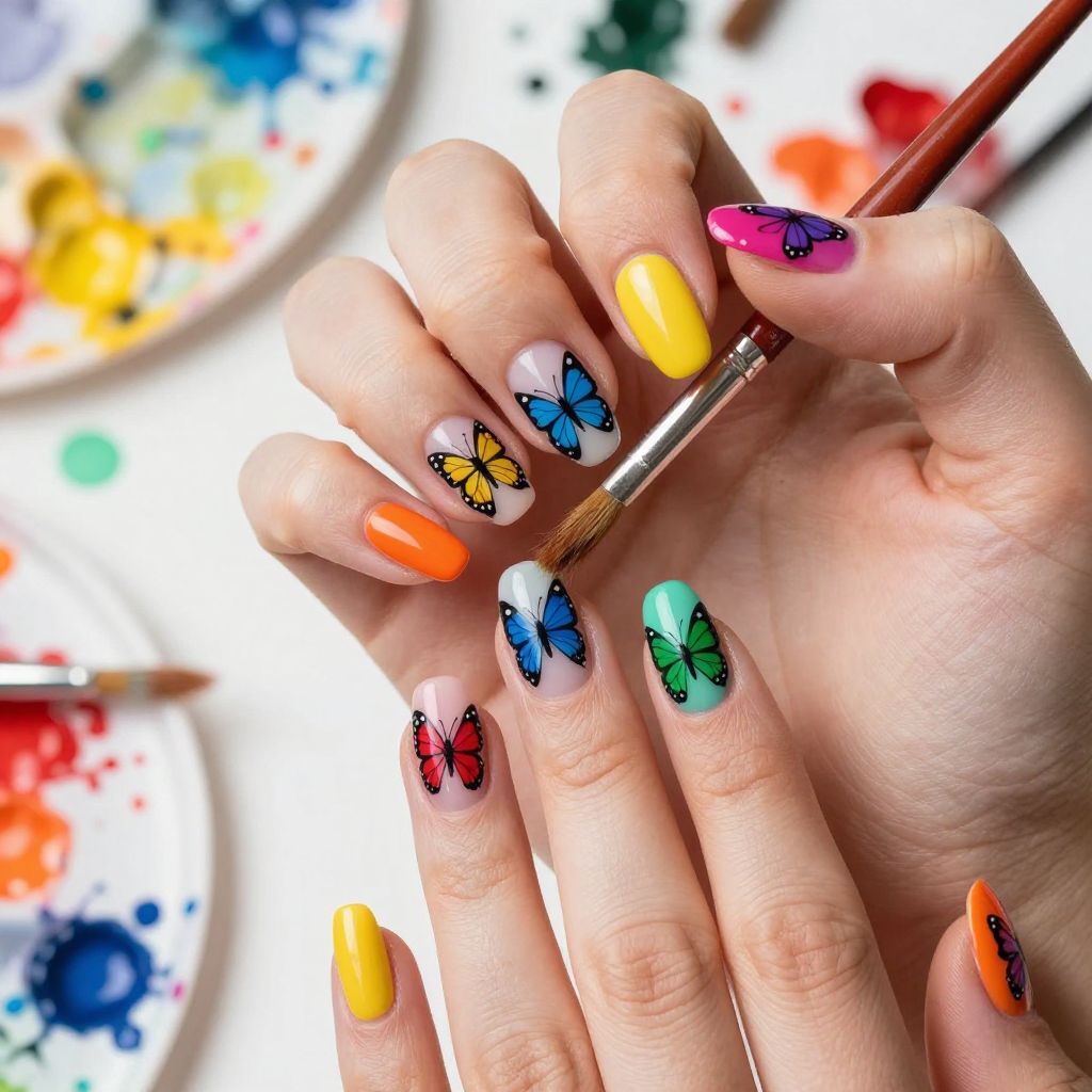 Butterfly nail idea 13
