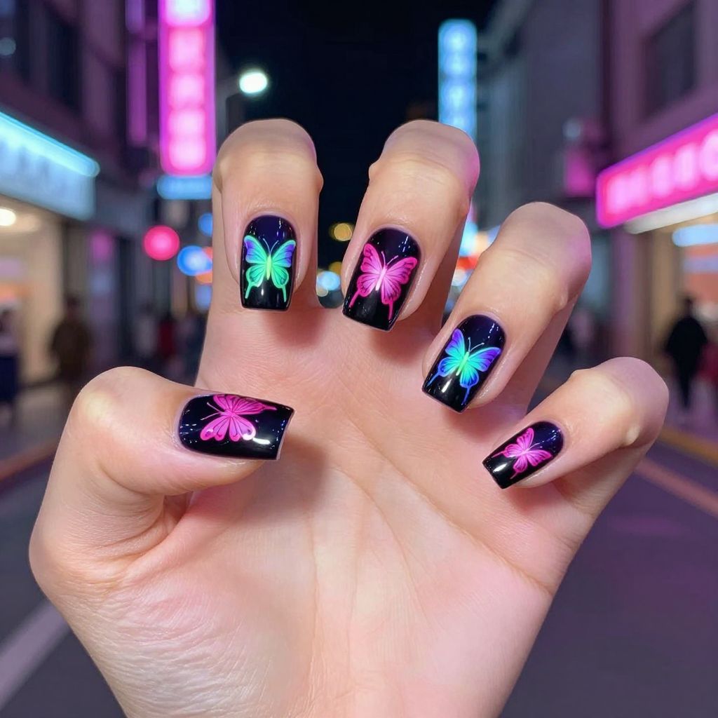 Butterfly nail idea 9