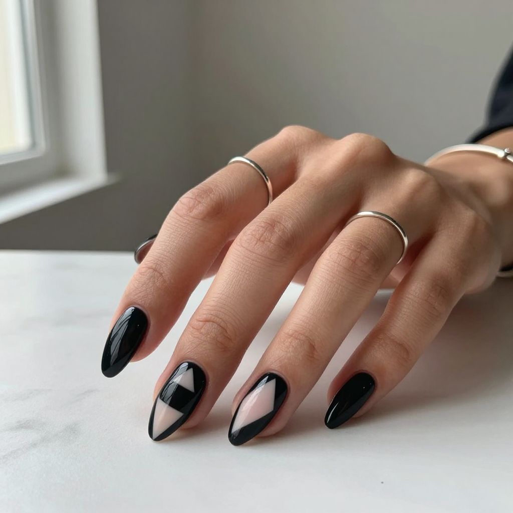 Classy Edgy Almond Nail Designs 12