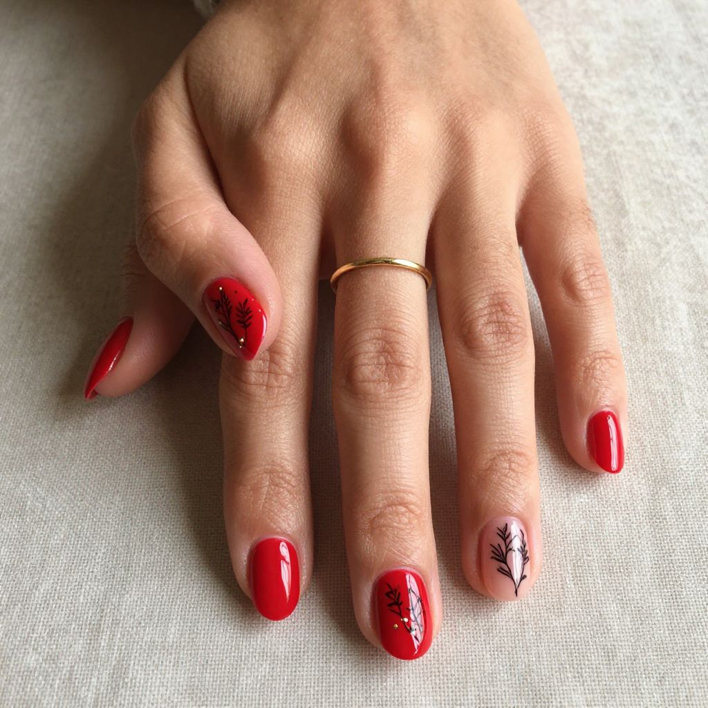 Classy Red Nail Designs 13