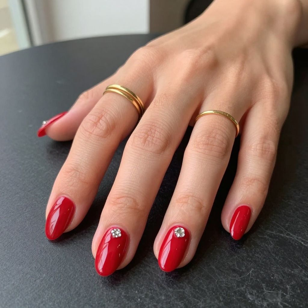 Classy Red Nail Designs 15