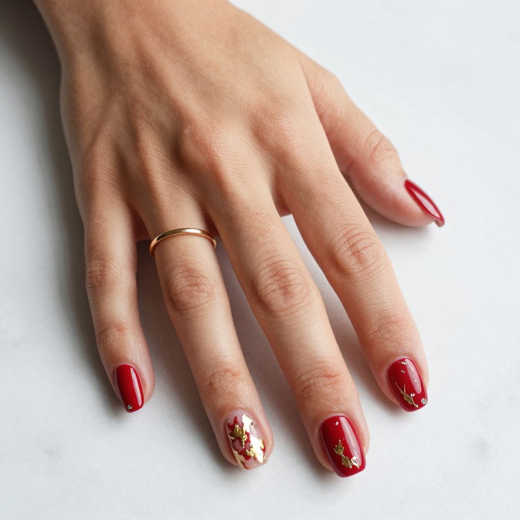 Classy Red Nail Designs 5