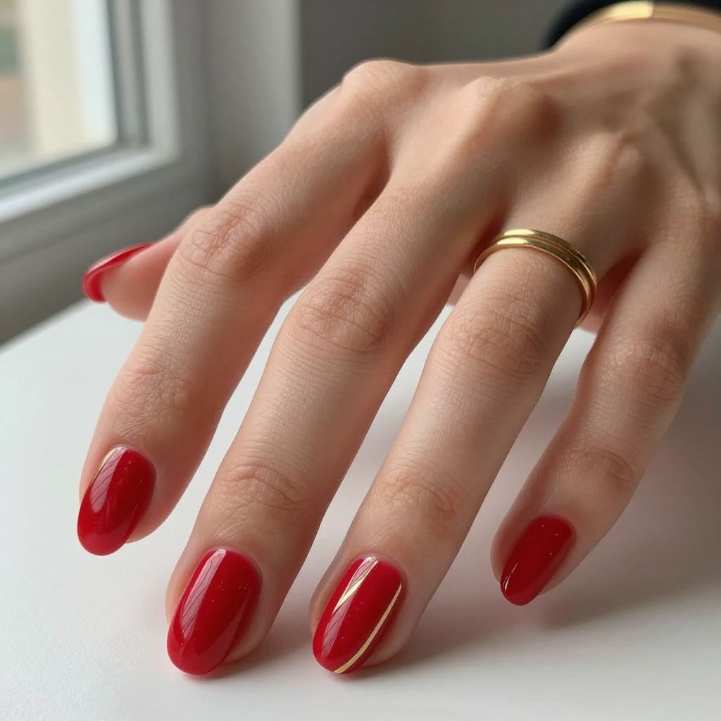 Classy Red Nail Designs 9