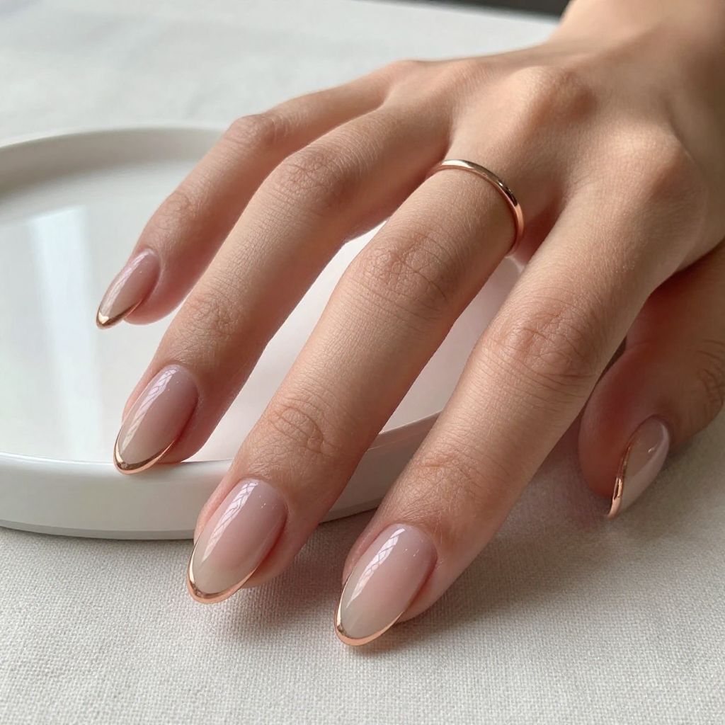Nude Ombre to Clear Gradient