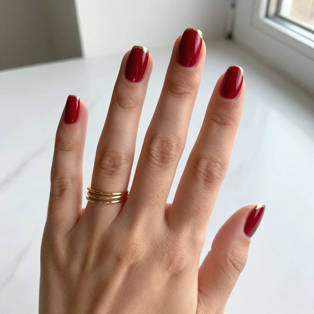 Classic Crimson Coffin Nails