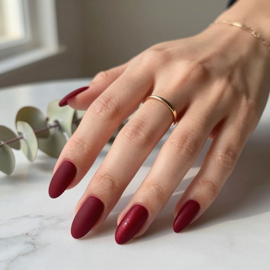Burgundy Velvet Matte Coffins
