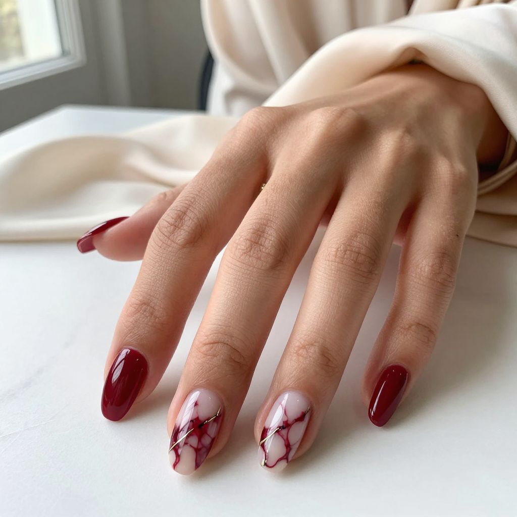 Ruby Red Marble Effect Coffins