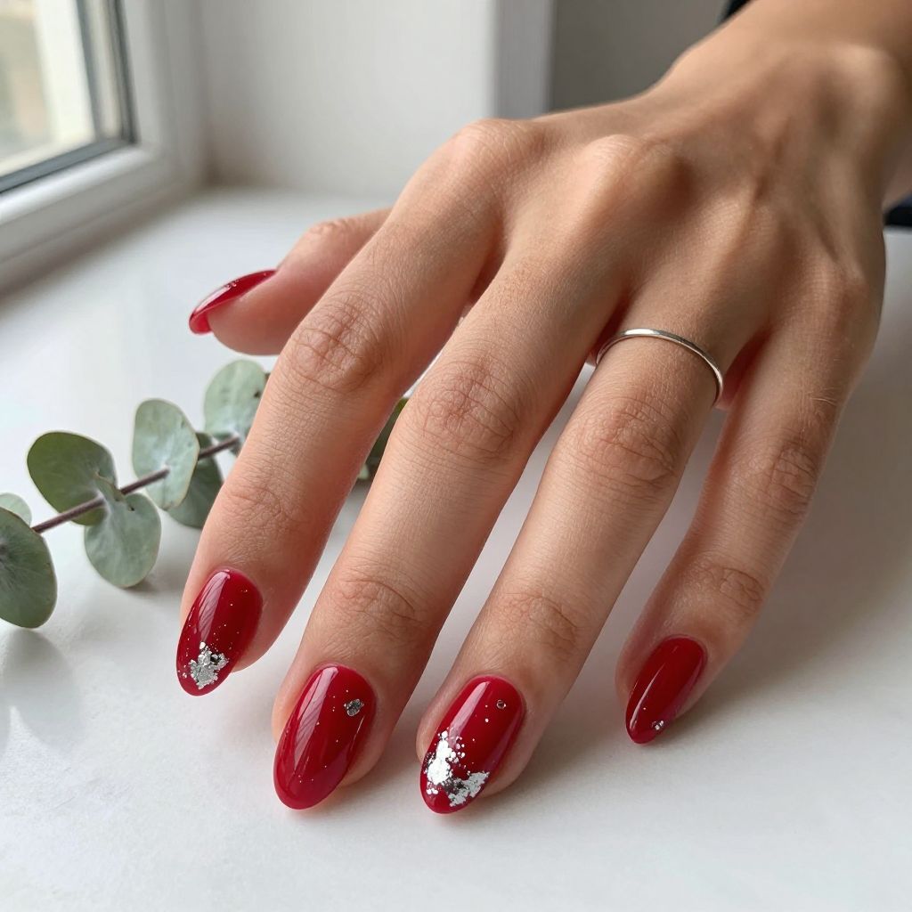 Crimson Coffins with Silver Foil Accents