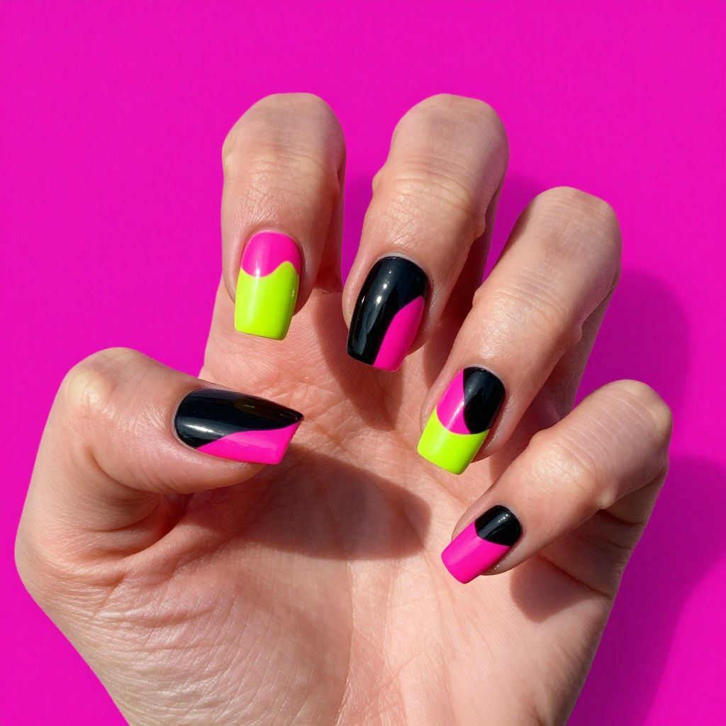 Cow print nails idea 8