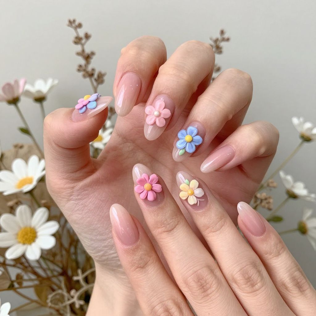 Cute Pink Nail Designs nail idea 13