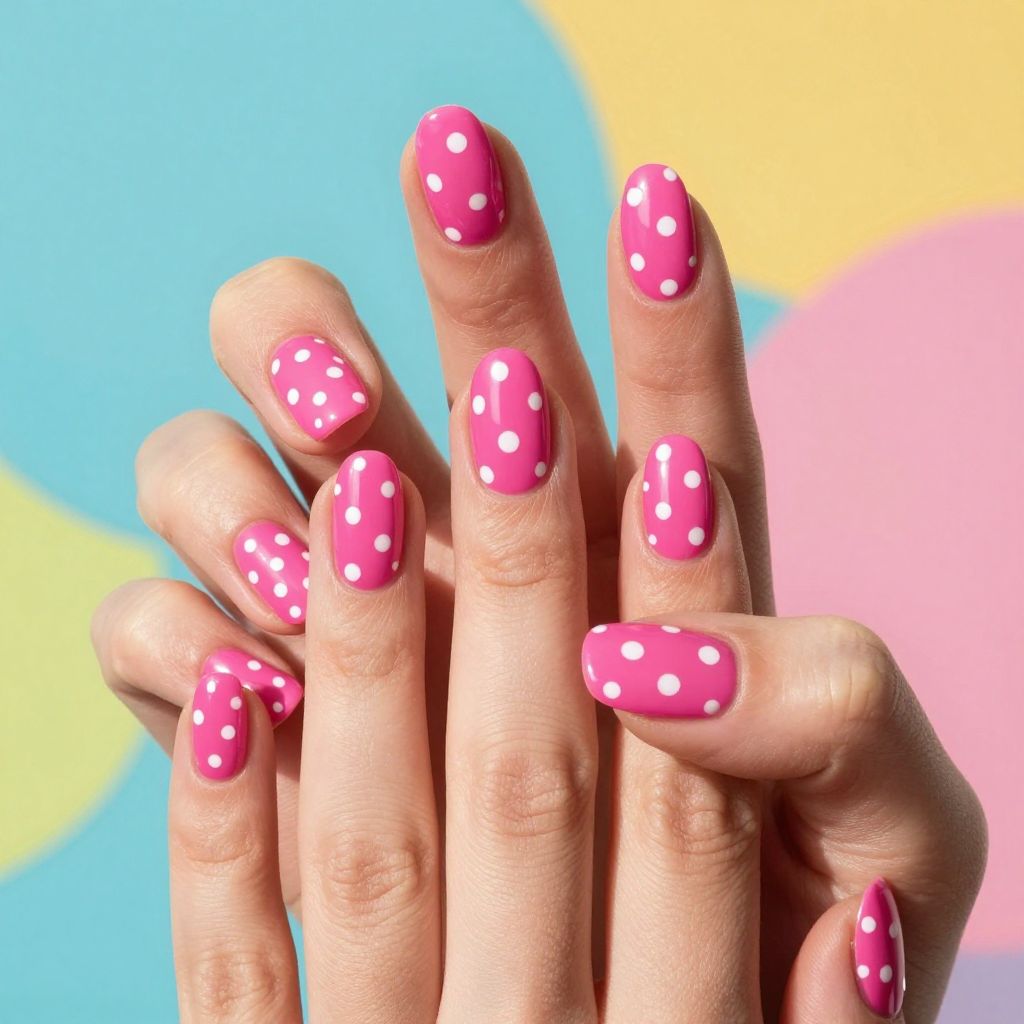 Cute Pink Nail Designs nail idea 14