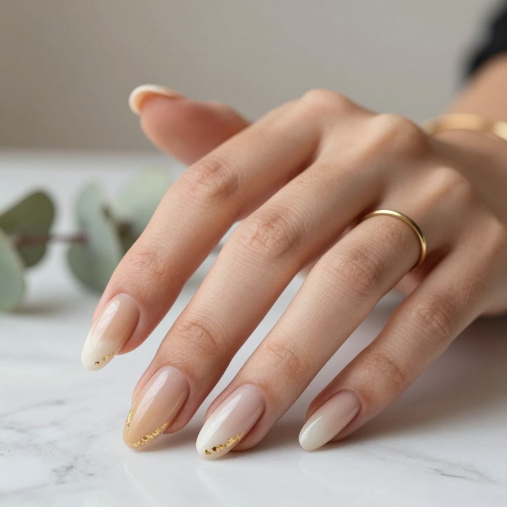 Nude Ombre Gradient Nails